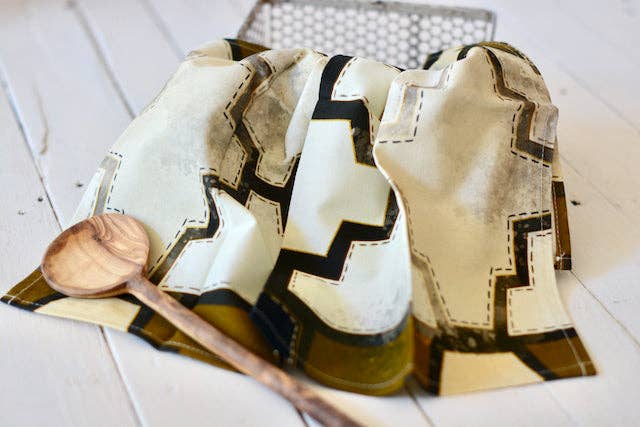 Rustic Western Farmhouse Bold Geometric Pattern Kitchen Tea Towel