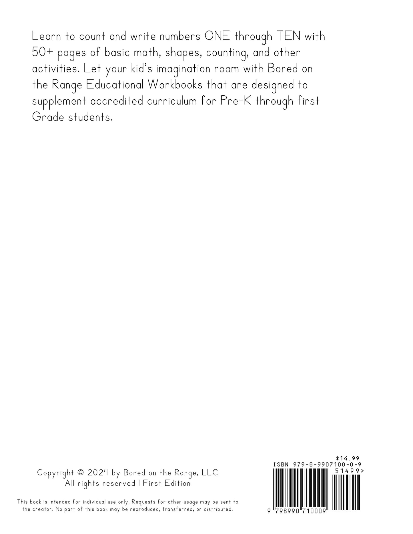 Ranch Math: Pre-K & Kindergarten