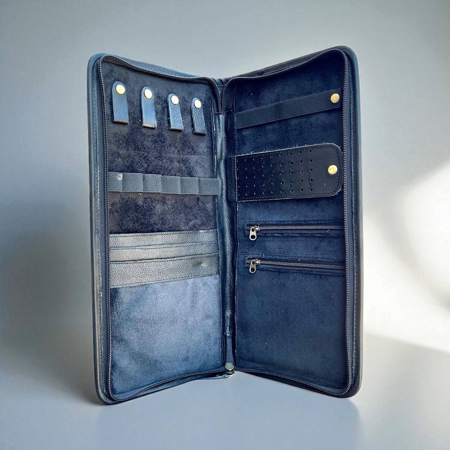 Checker cowhide jewelry wallet