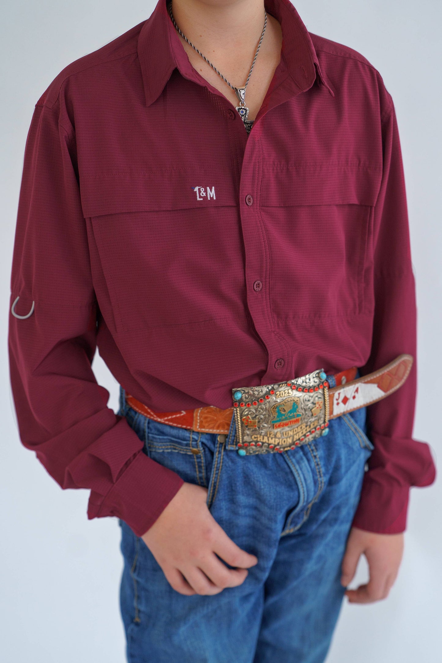 Top Hand Youth-Burgundy Youth