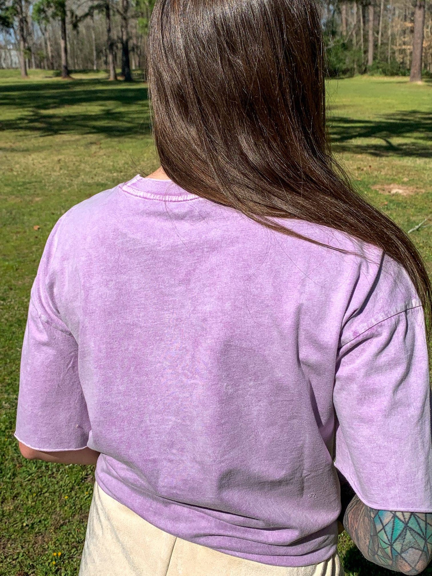 MK348 Giddy Up Mineral Washed Tee - Purple