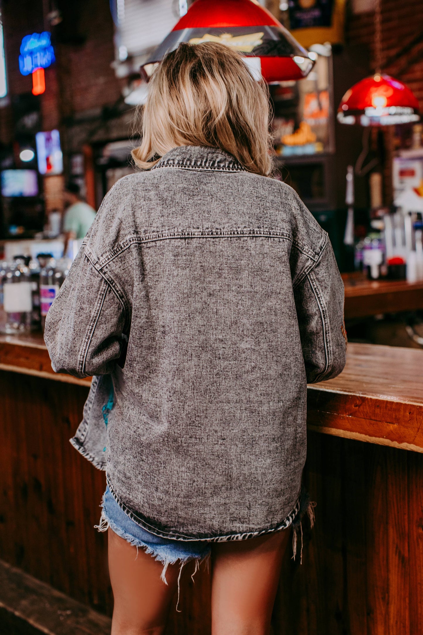 MK749 Wild West Embroidery Denim Shacket