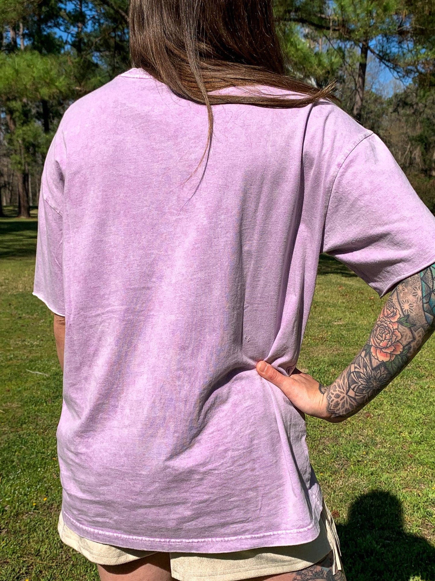 MK348 Giddy Up Mineral Washed Tee - Purple
