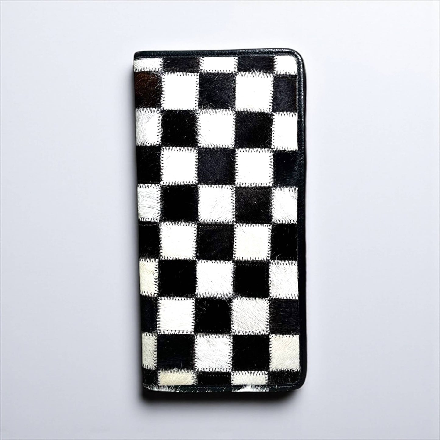 Checker cowhide jewelry wallet 
