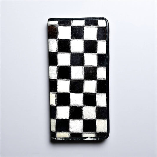Checker cowhide jewelry wallet 
