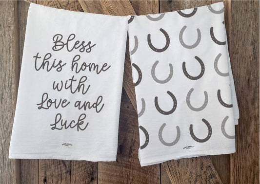 Bless this Home - Old Fashioned Flour Sack Towel Set