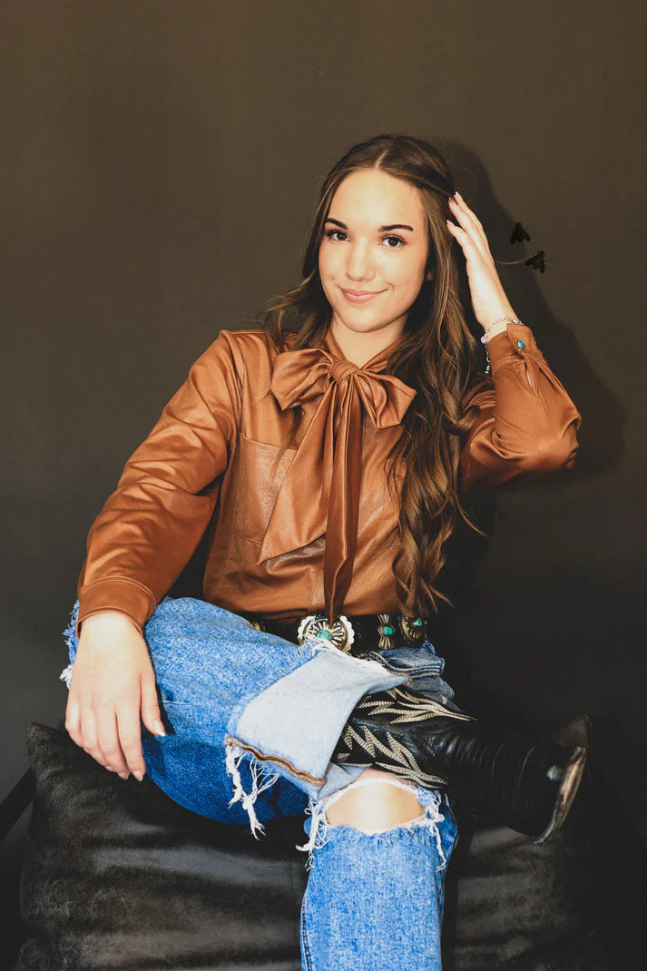 Leather Outlaw Button Up