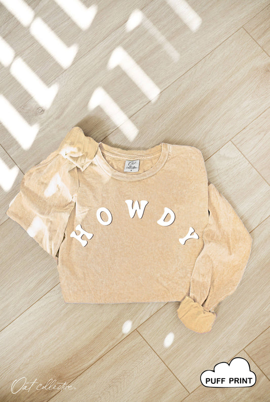 HOWDY PUFF Mineral Washed Long Sleeve