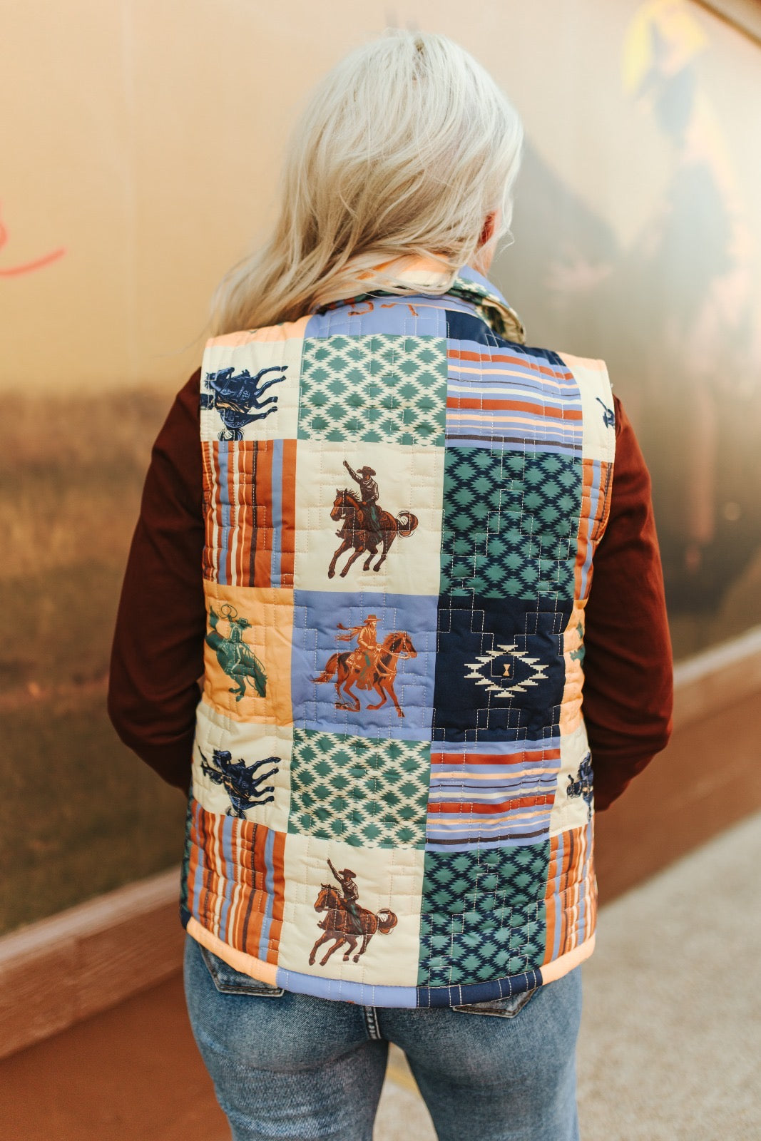 Collage Western Quilted Vest