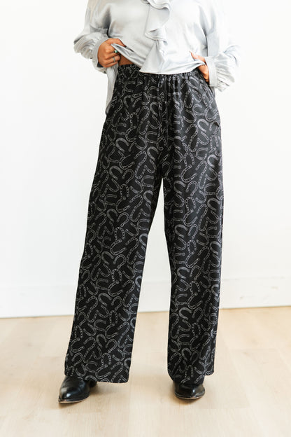 Black Horseshoe Pants