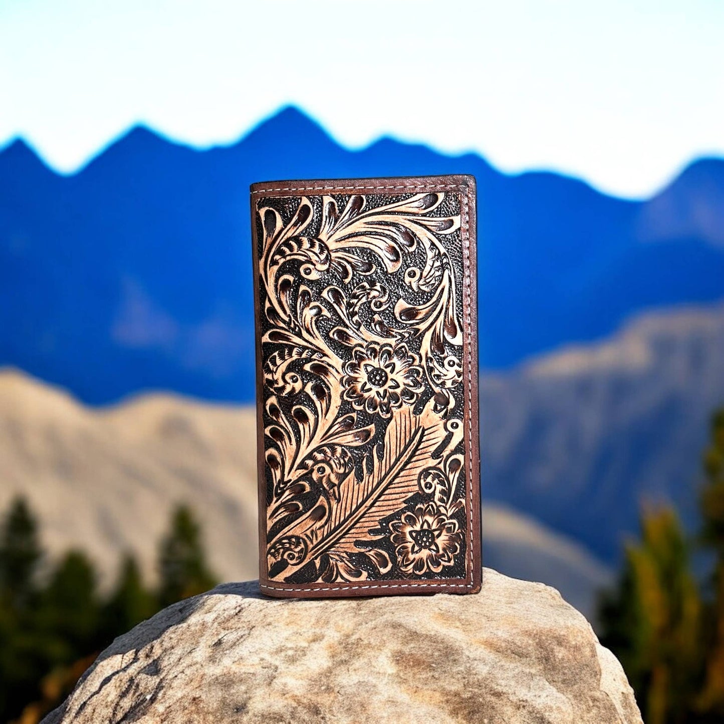 Colorado tooled leather men’s wallet 
