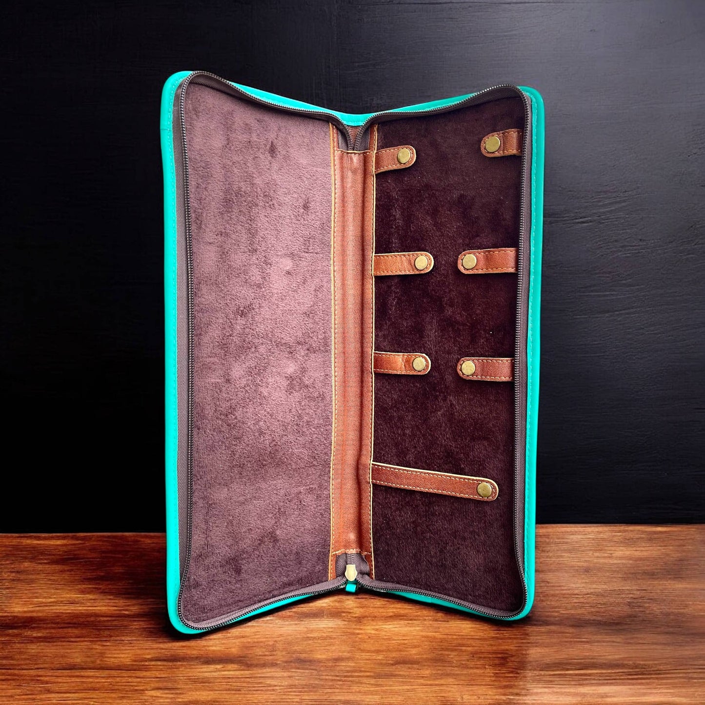 Tan all cowhide jewelry wallet 